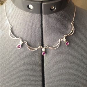 Jewelry - Silver Crescent and Teardrop Necklace Jewelry - Silver Crescent and Teardrop Necklace